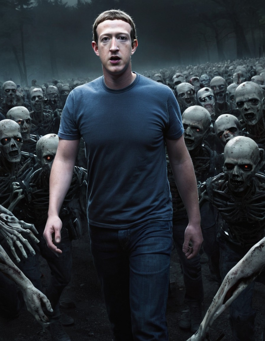 mark zuckerberg, zombie, army, computer-controlled undead, celebrities