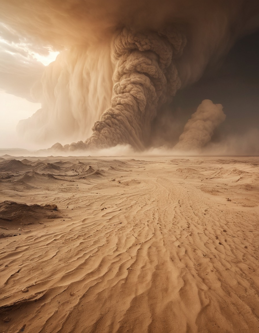 sandstorm, landscape, apocalyptic, nature, disaster, weather, mad max