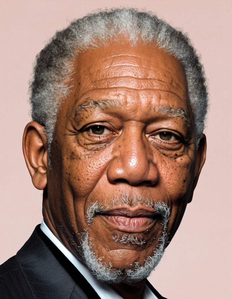 morgan freeman, actor, celebrity, funny, painting, artwork