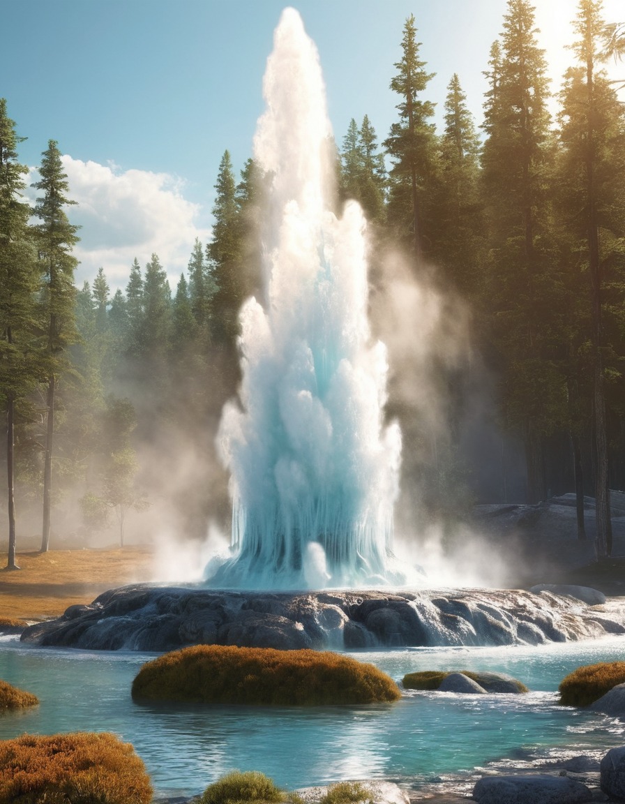 nature, geyser, beautiful, environment, thermal feature