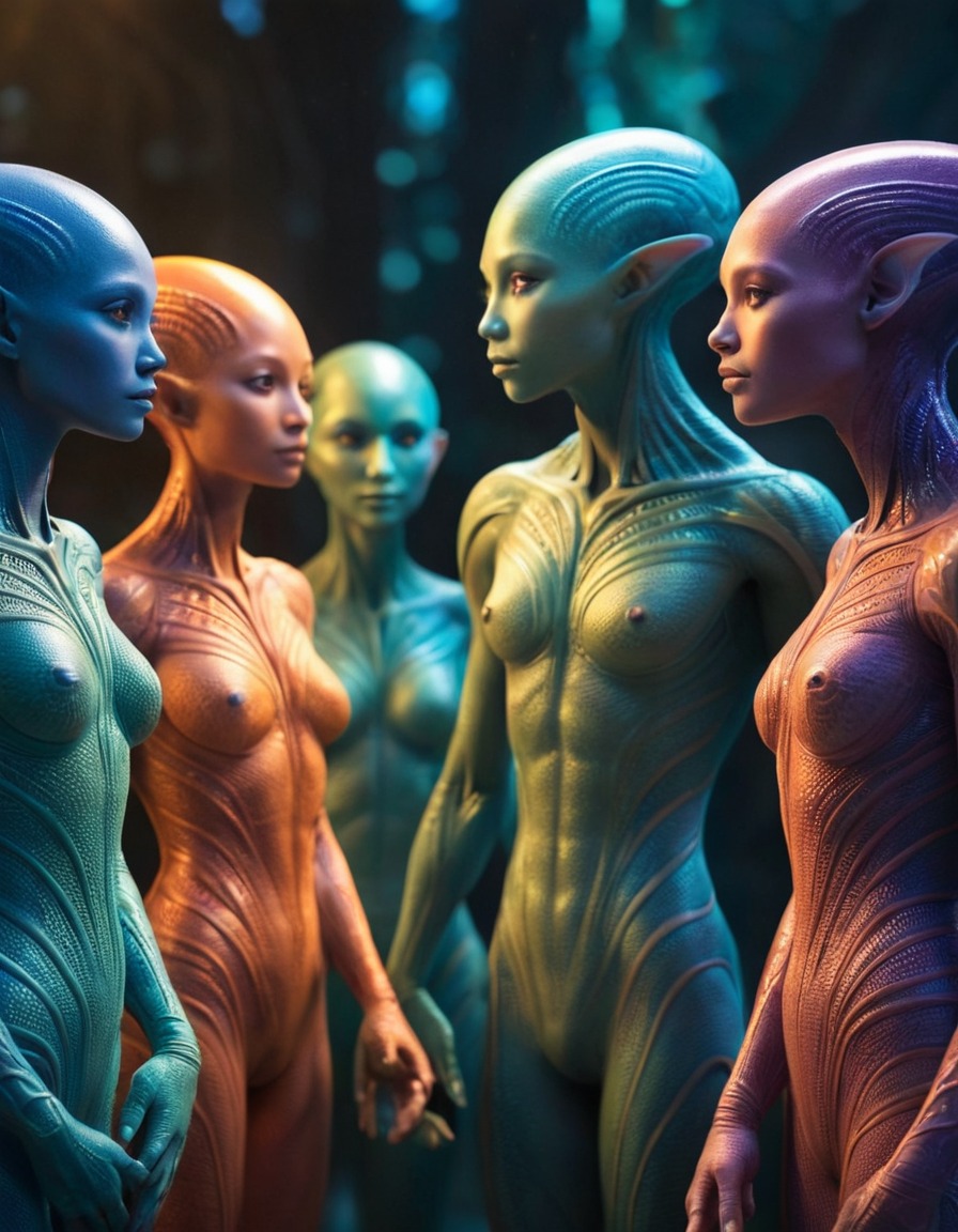 extraterrestrial beings, communication, light patterns, alien life, science fiction, extraterrestrial, aliens