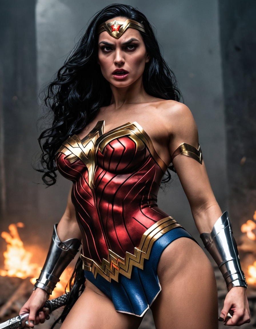 dc comics, superhero, villain, wonder woman, evil wonder woman, dc universe, comic book character