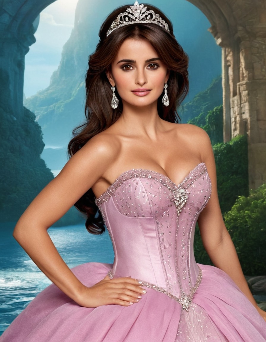 penélope cruz, actress, celebrity, disney princess, glamour, beauty, royalty