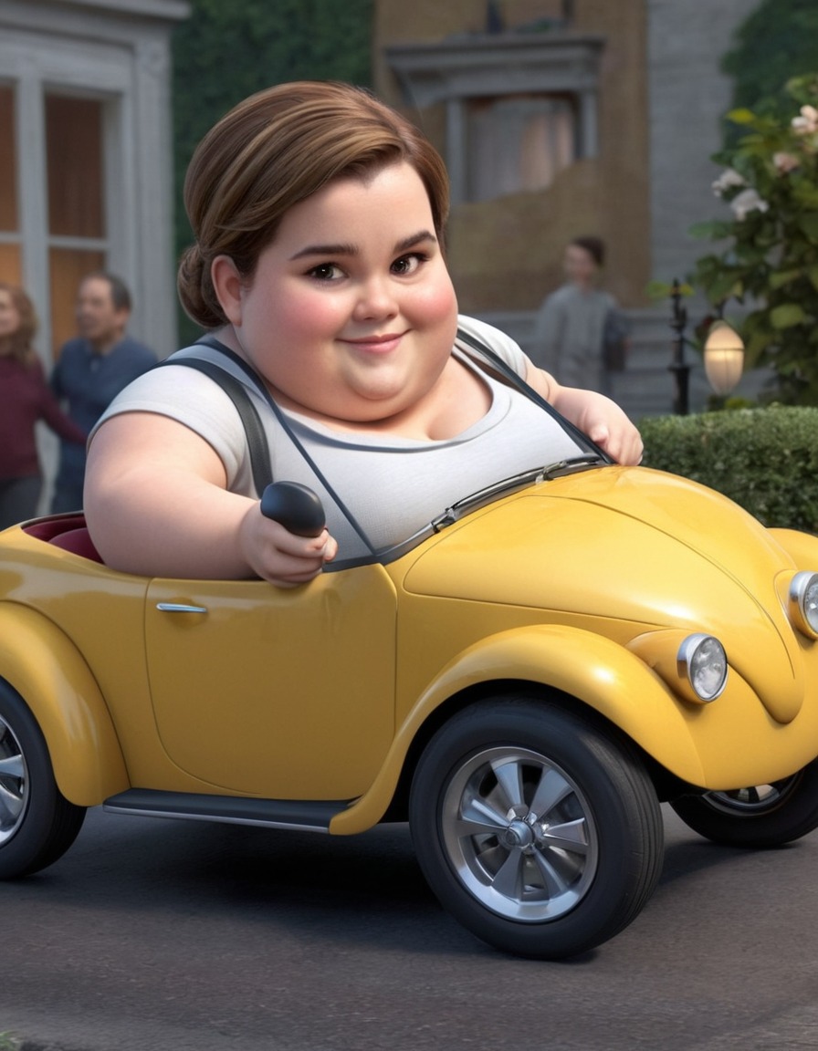 emma watson, cartoon, humor, car, comedy, celebrity, fat