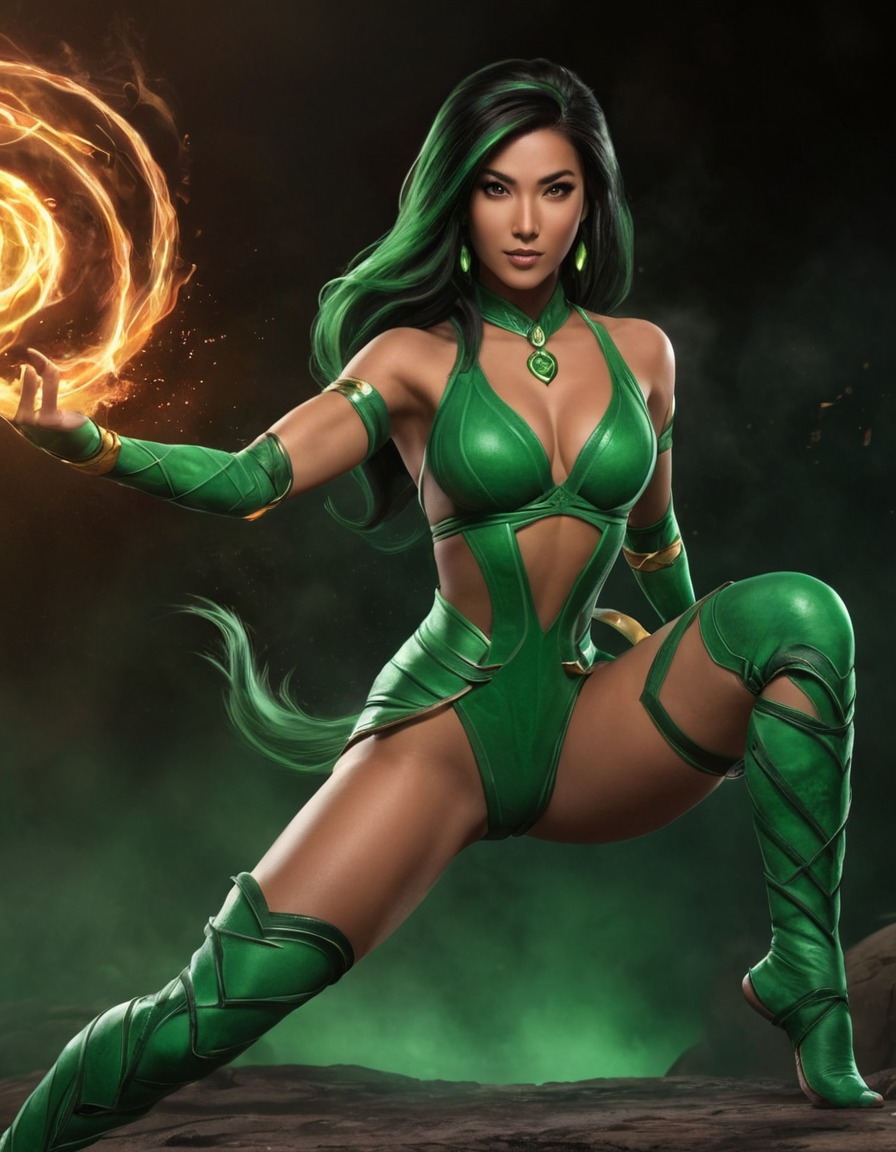 video games, fighting games, character jade, mortal kombat, action, combat, female warriors