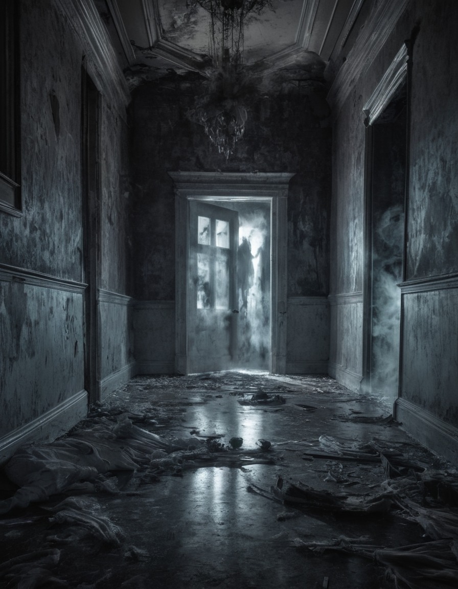 ghost, apparition, abandoned, mansion, gothic, underground, dark