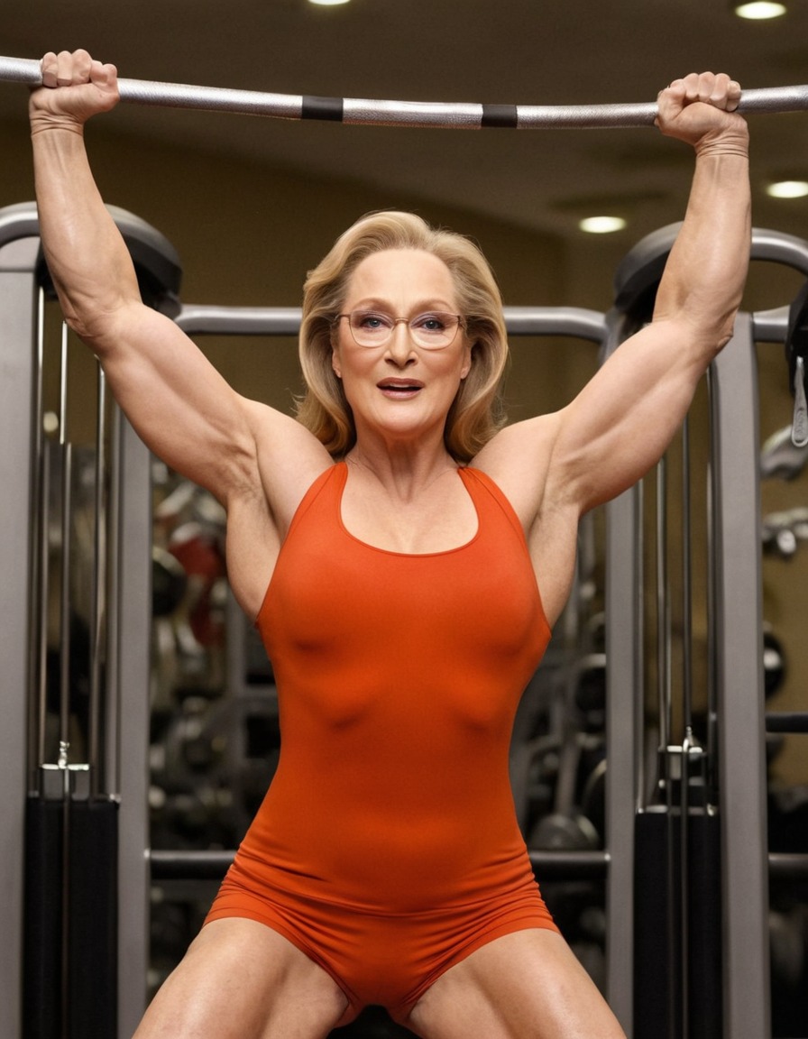 meryl streep, bodybuilder, gym, action, fitness, weightlifting