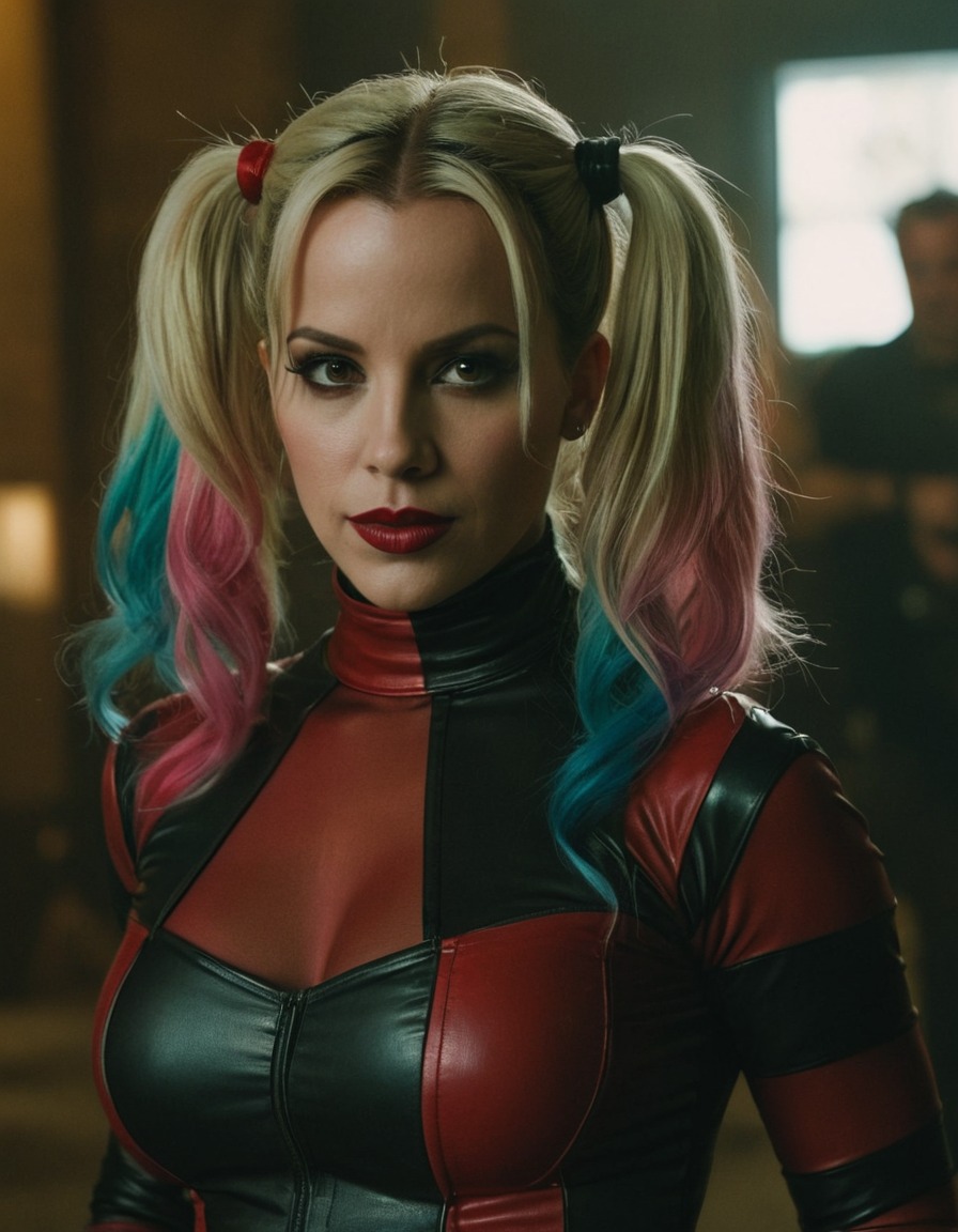 harley quinn, kate beckinsale, dc comics, cosplay, actress, superhero, villain