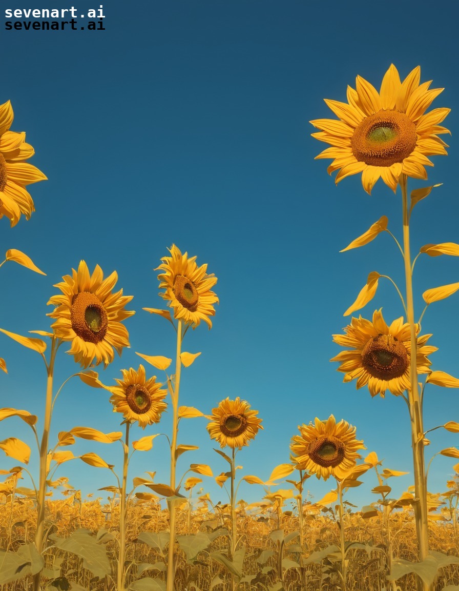 nature, sunflowers, field, landscape, peaceful