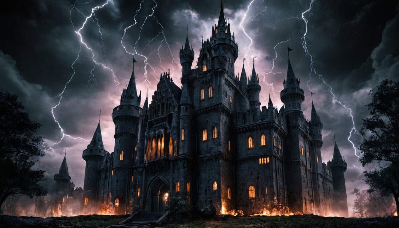 digitalart, magic, fantasyart, horror, architecture, gothic, medieval, castle, conceptart, drama, wallpaper, photography, epic, photomanipulation, ancient, spooky, darksky