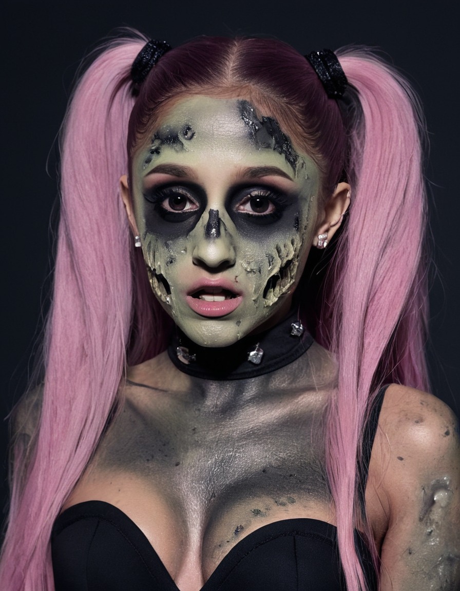 ariana grande, zombie, makeup, fashion, pop star, sensation, celebrities