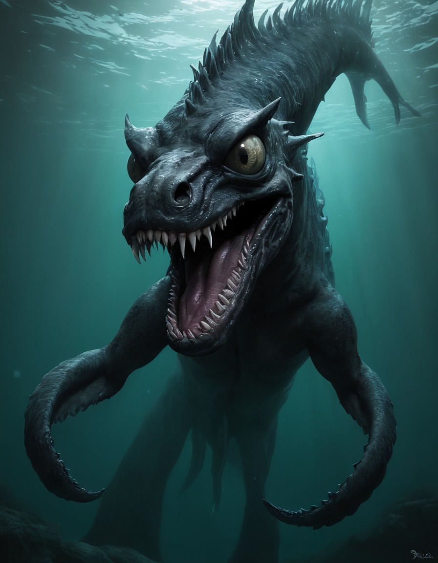 kelpie, epic, sea monster, mythical creature, scottish folklore, water spirit, celtic mythology