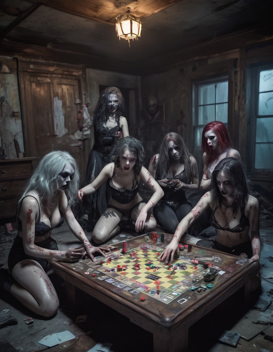 zombies, board games, abandoned house, horror, zombie