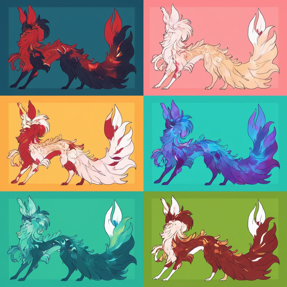 adoptable, fox, kitsune, adopt, animal, flora, mythicalcreature, plants