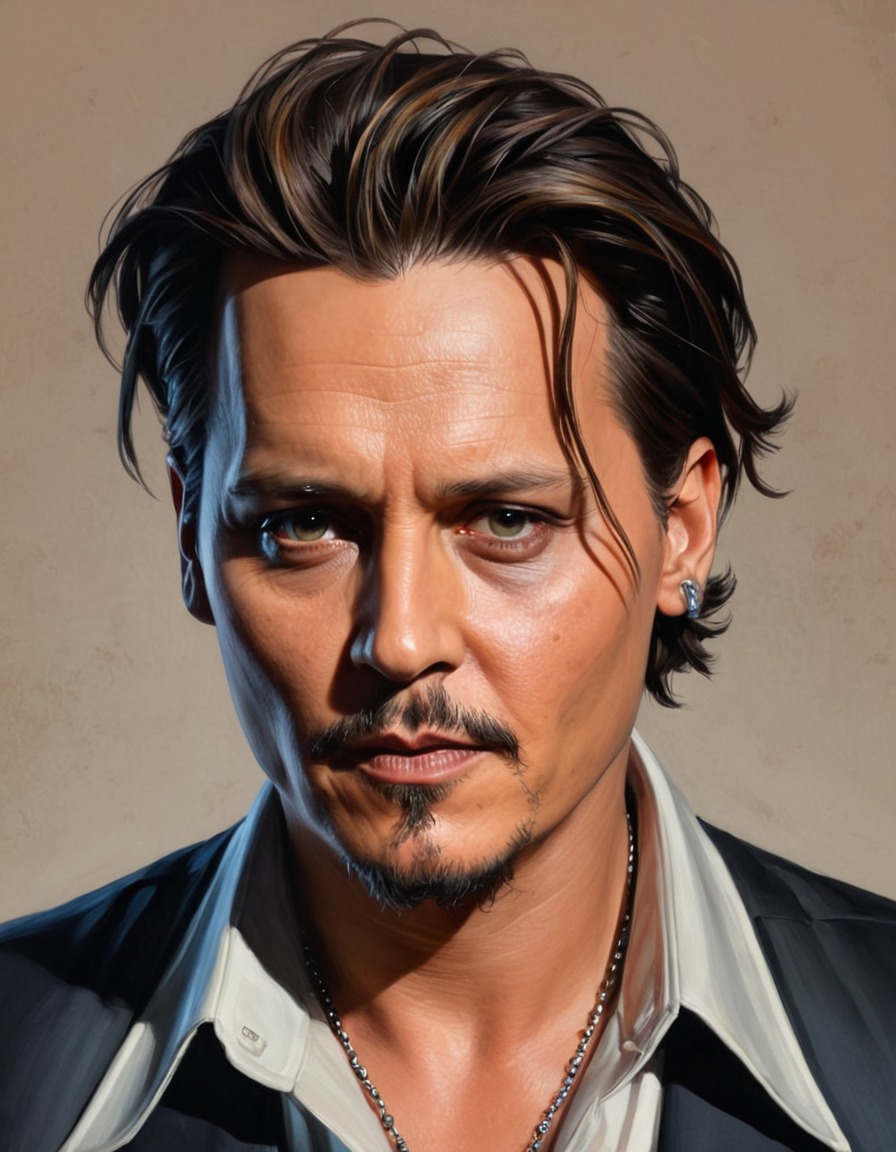 johnny depp, portrait, art, actor, celebrity