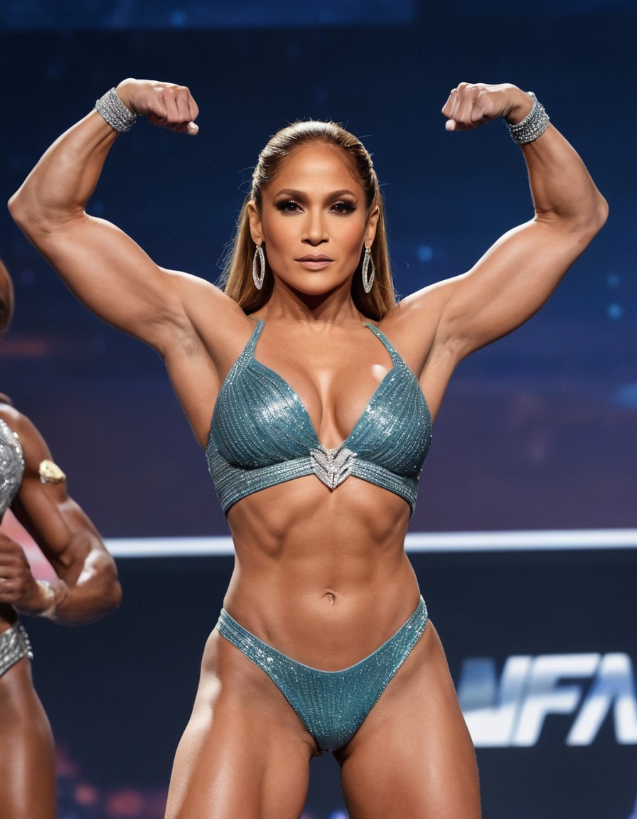 jennifer lopez, muscles, bodybuilding, stage, fitness, strength, competition