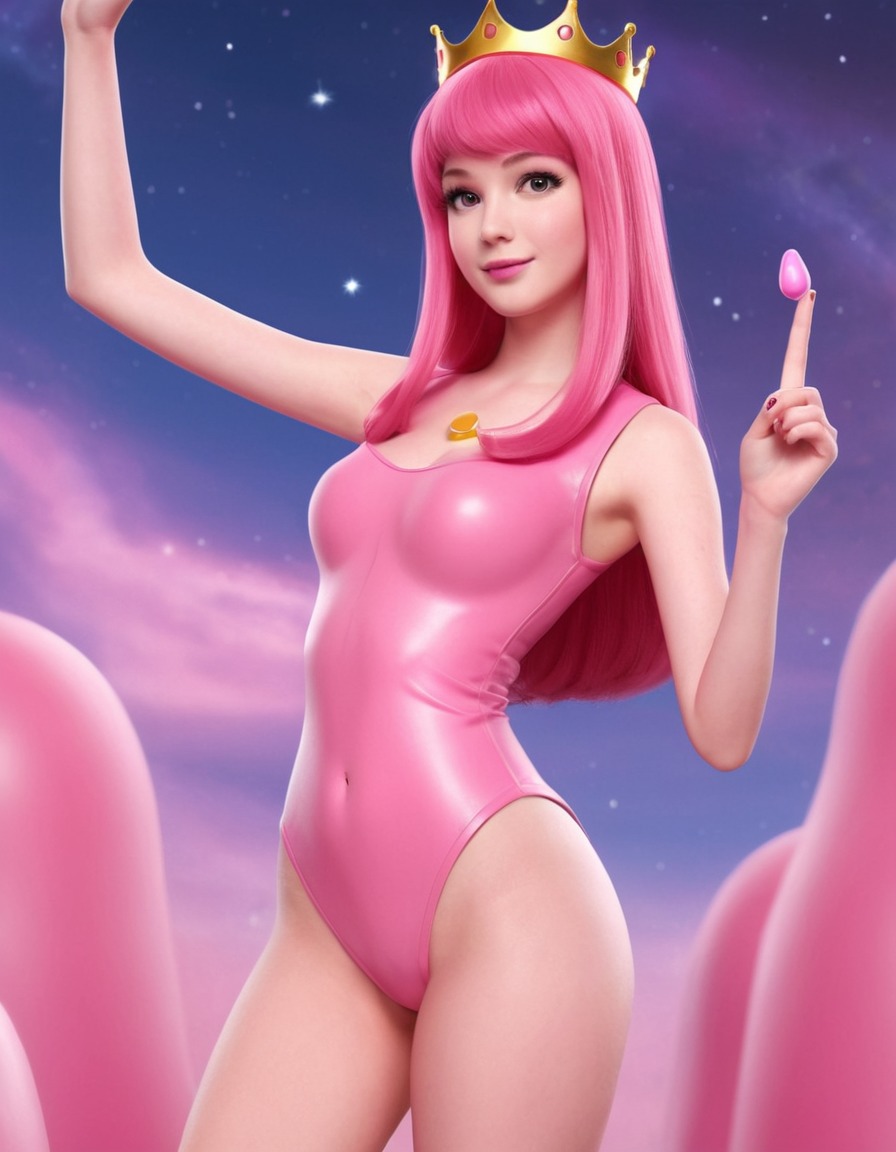 princess bubblegum, adventure time, cartoon character, royalty, beauty, imaginary character, fictional character