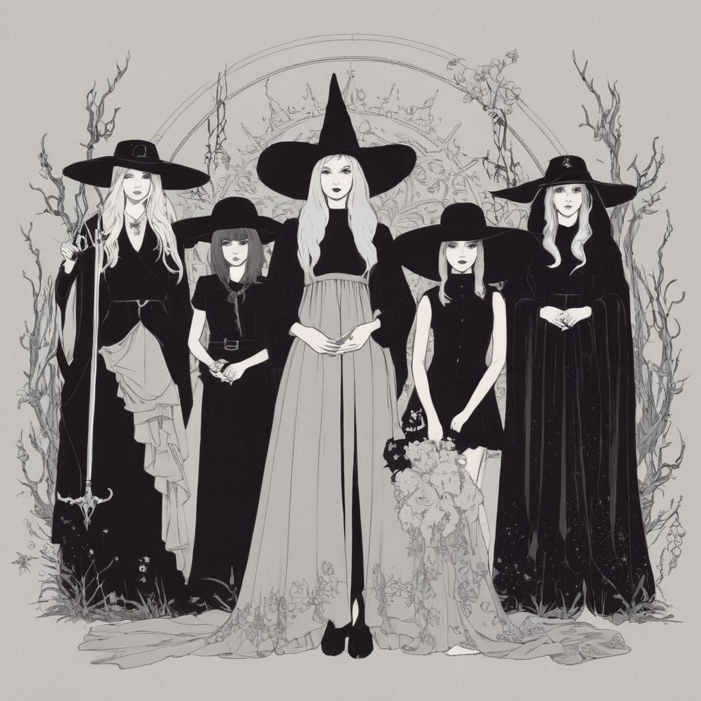 magic, witch, dreamup, coven, witches, women, dailychallenge, ai_art