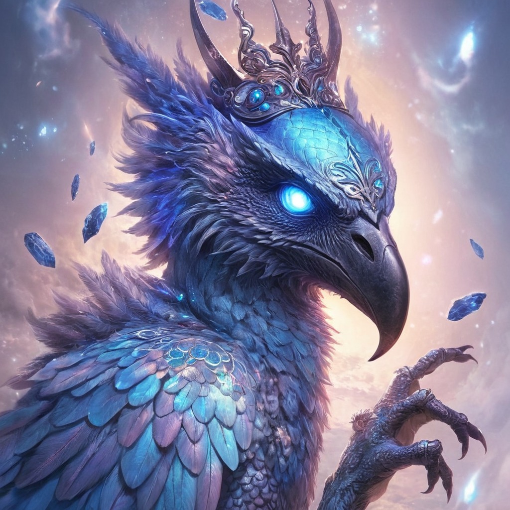 bird, closeup, fantasy, portrait, scary