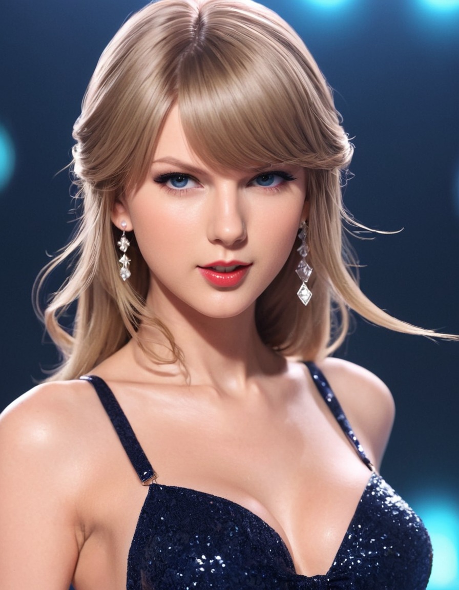 taylor swift, anime, celebrity, musician, crossover, fanart, character design