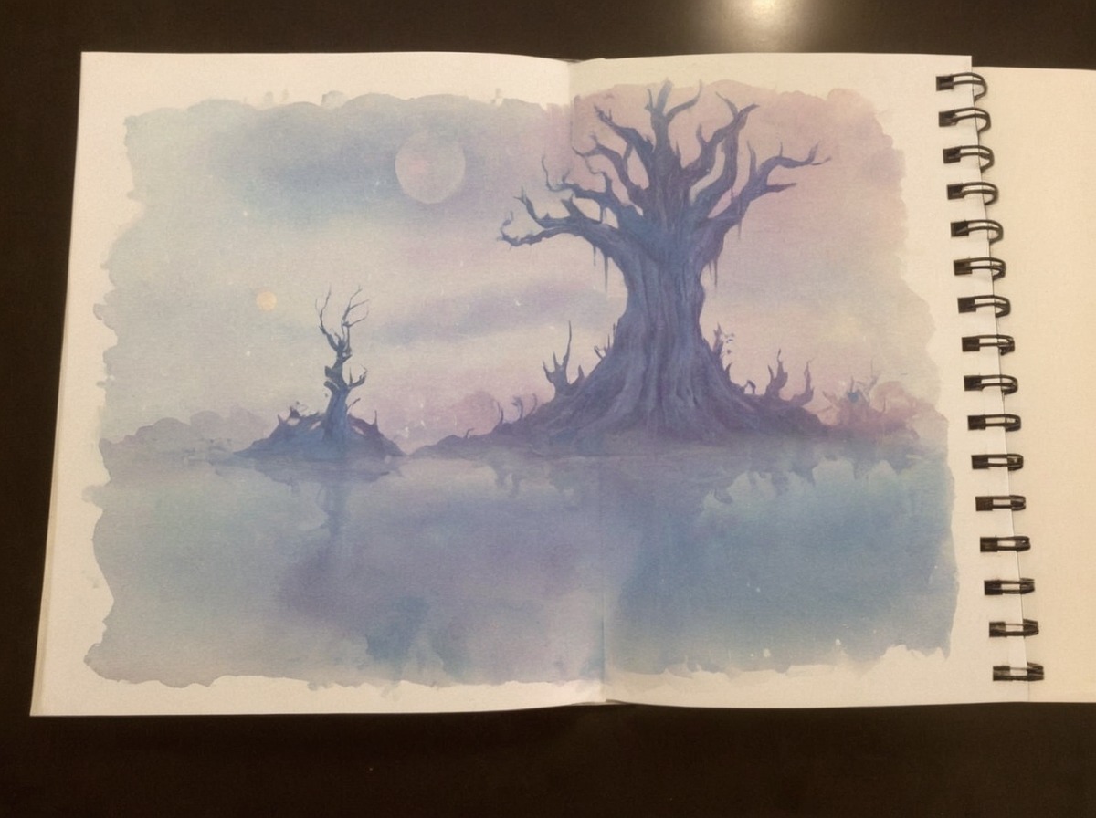 forestfantasy, traditionalart, traditionaldrawing, watercolor, watercolorpainting