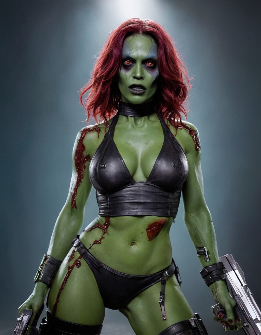 zombie, gamora, guardians of the galaxy, marvel, science fiction, undead