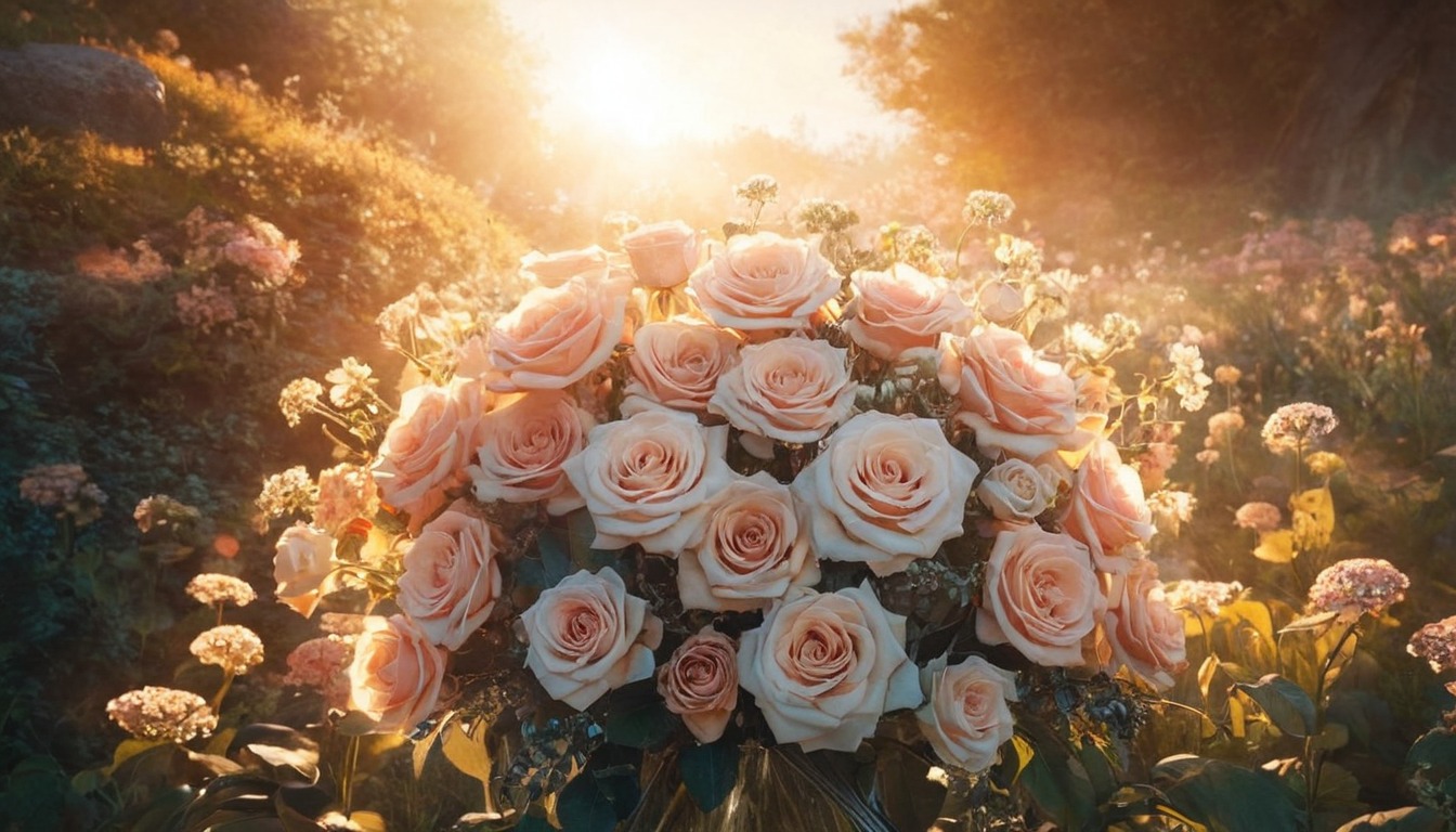 bouquet, flower, foliage, forest, romantic