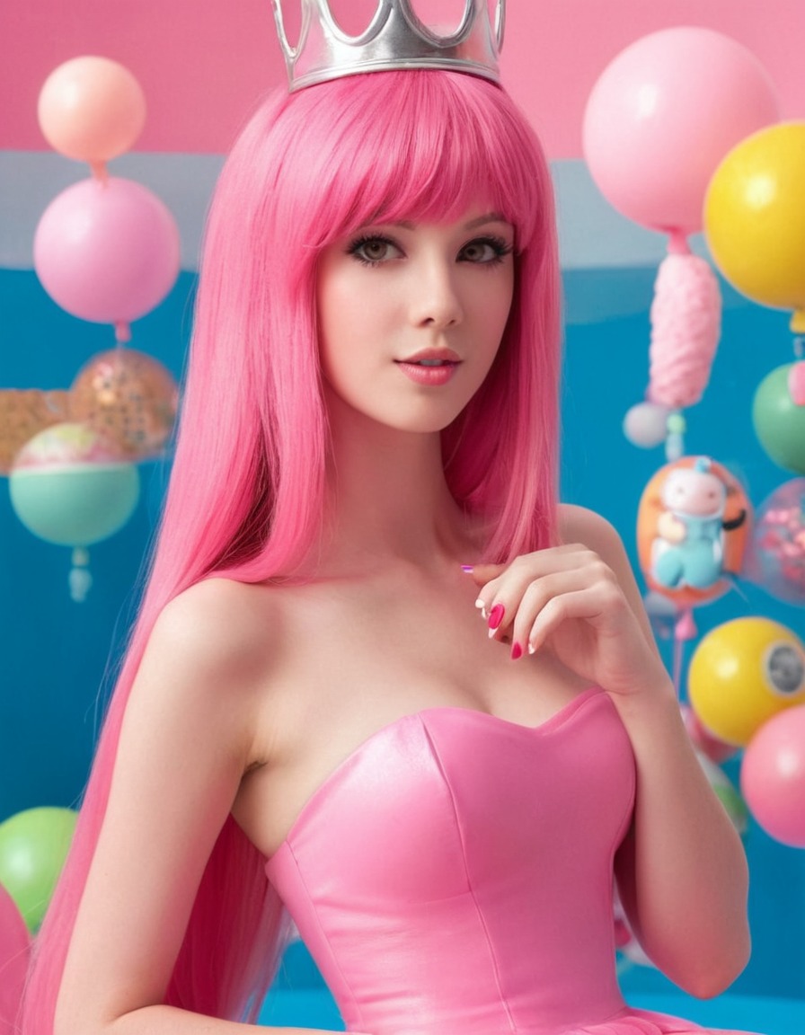 princess bubblegum, adventure time, fictional character, royalty, cartoon, pretty woman