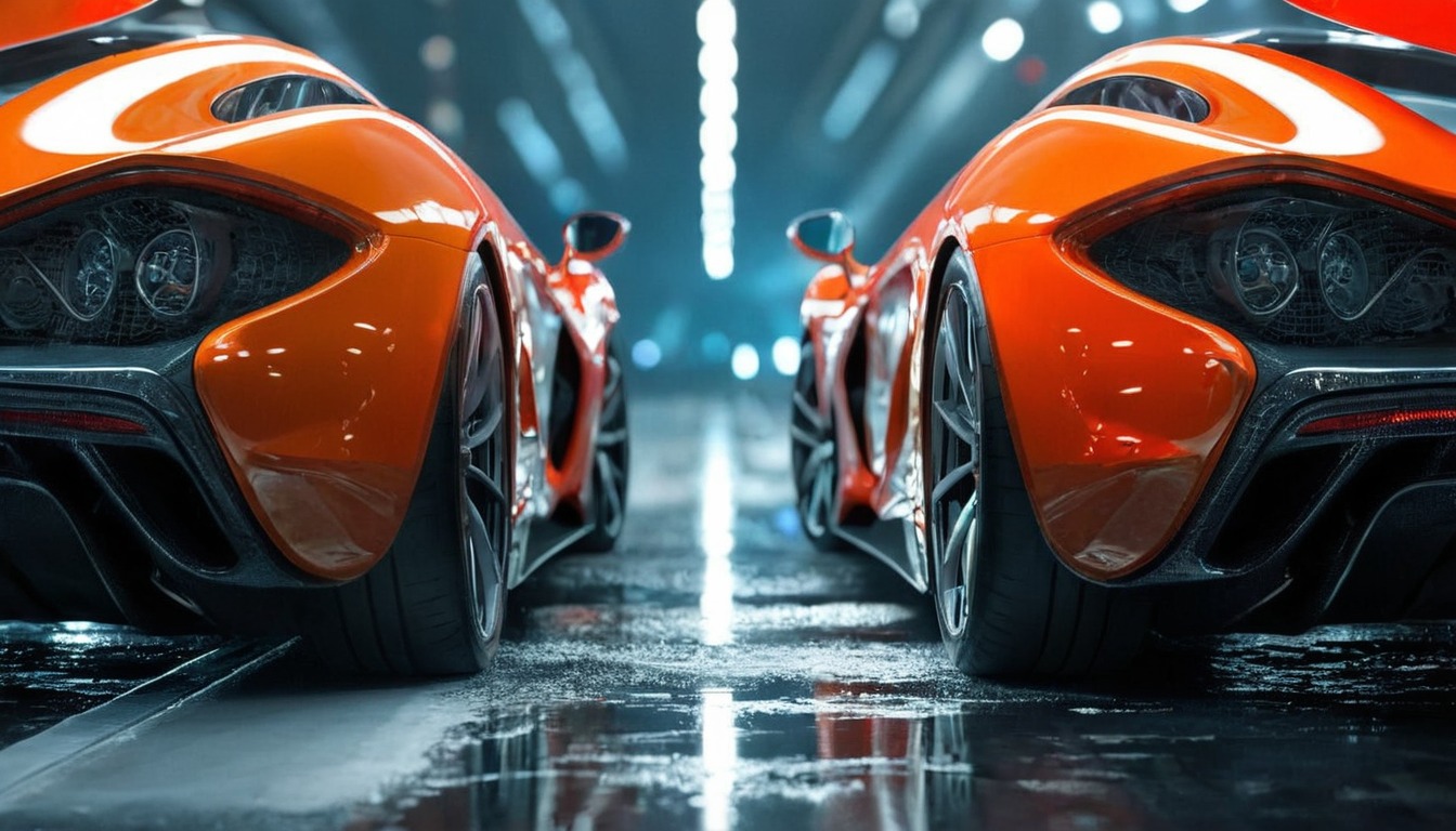 automobile, automotive, british, closeup, digitalart, hypercar, mclaren, mechanical, photorealism, supercar, unitedkingdom, vehicle, wallpaper, expensivecar, premiumdownload, 4kwallpaper, mclaren_p1, midjourney, synthography, taliusdesigns, p1_showdown, carassembly