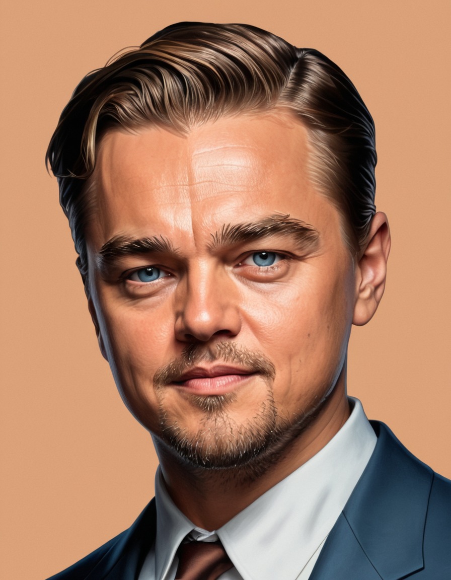 leonardo dicaprio, painting, portrait, art, celebrity, famous actor