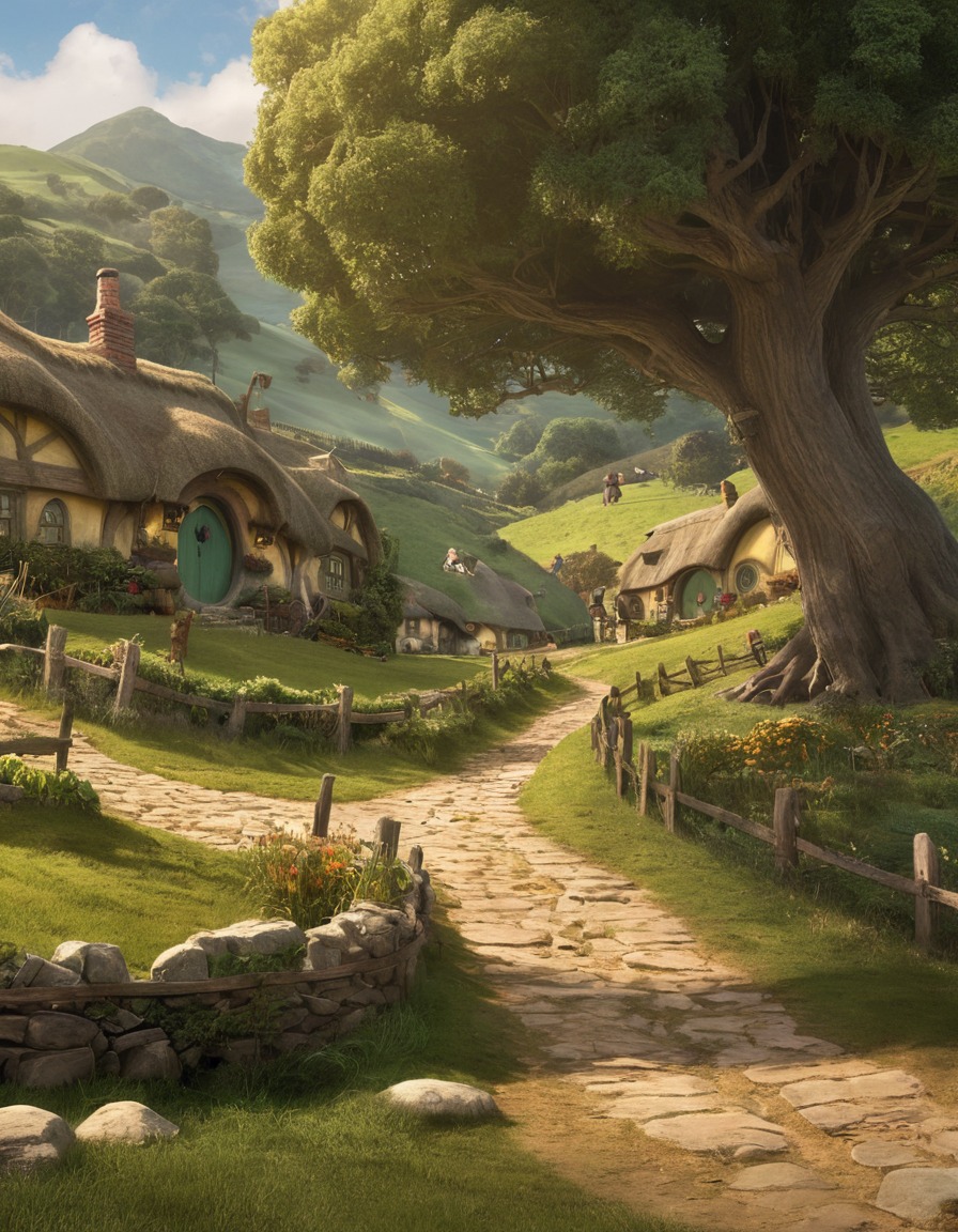 fantasy, shire, hobbits, daily life, peaceful, john tolkien, tolkien