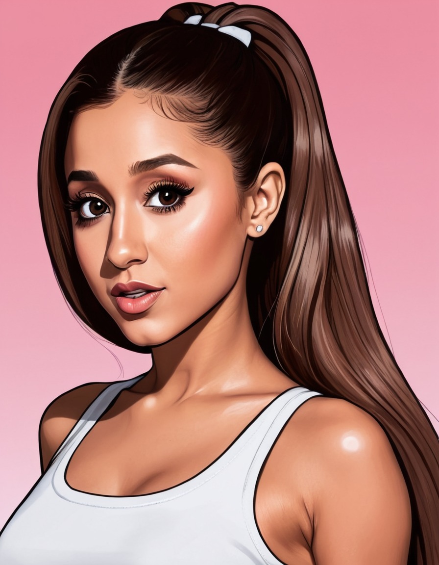 ariana grande, funny, painting, pop culture, celebrity, humor