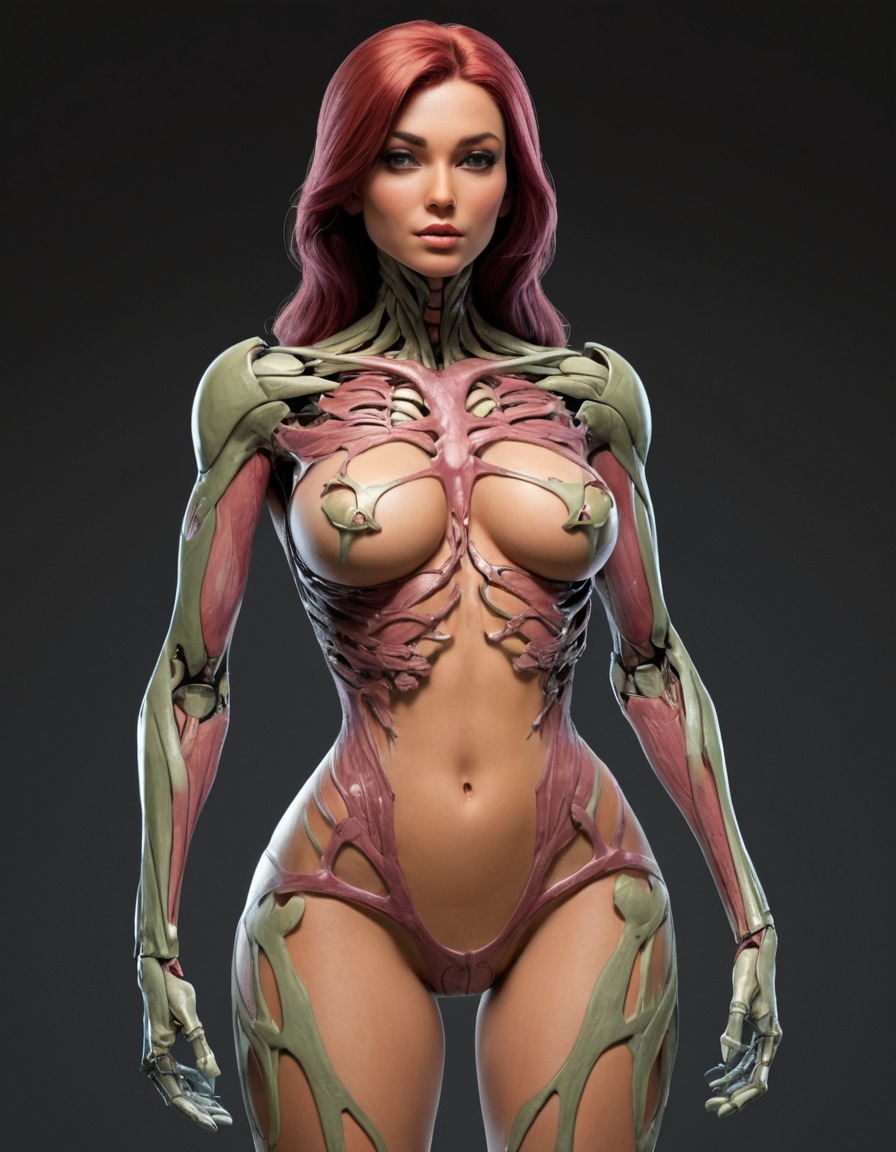 mutations, woman, female, mutated woman, exoskeleton, body modification, science fiction