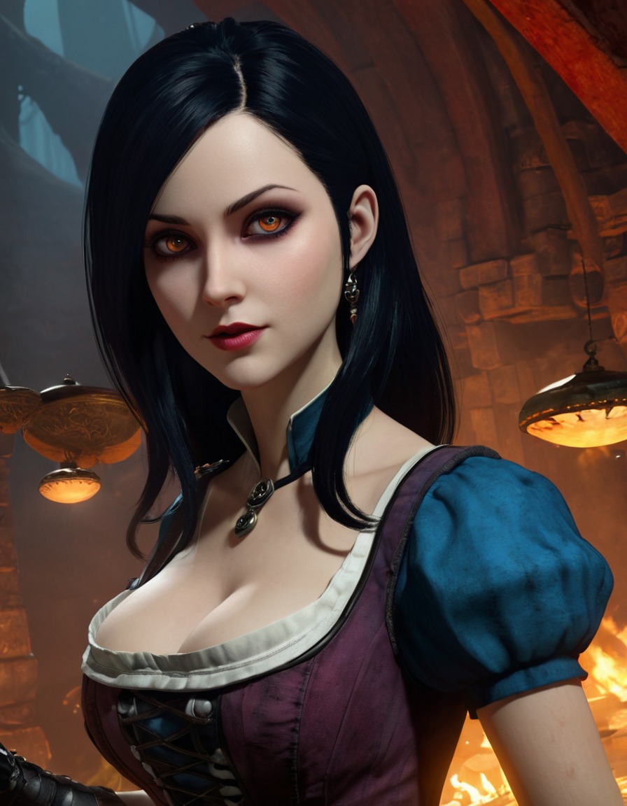 alice (madness returns), video game, action-adventure, fantasy, horror, psychological, combat