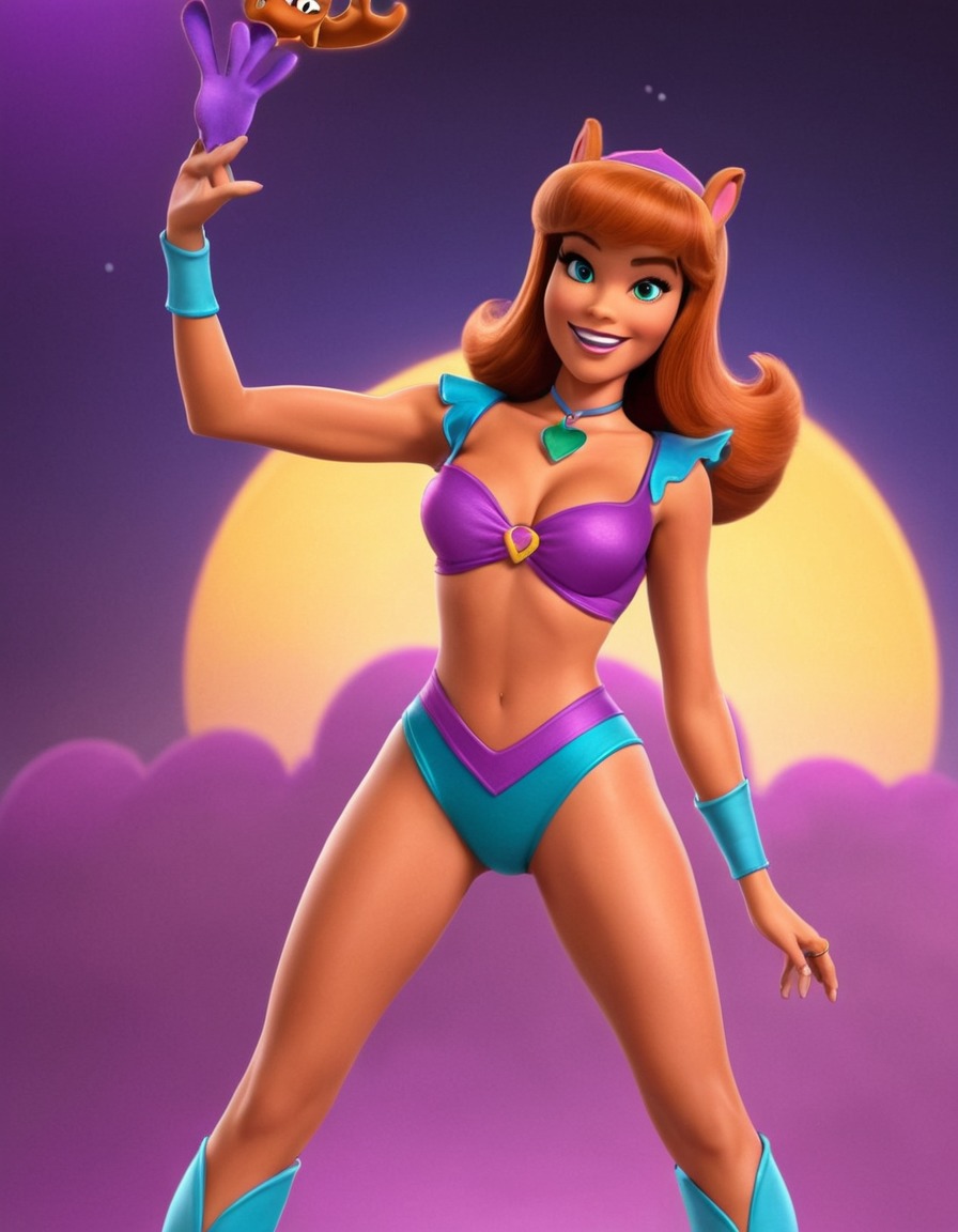 daphne blake, scooby-doo, cartoon character, mystery solver, beautiful woman, fictional character