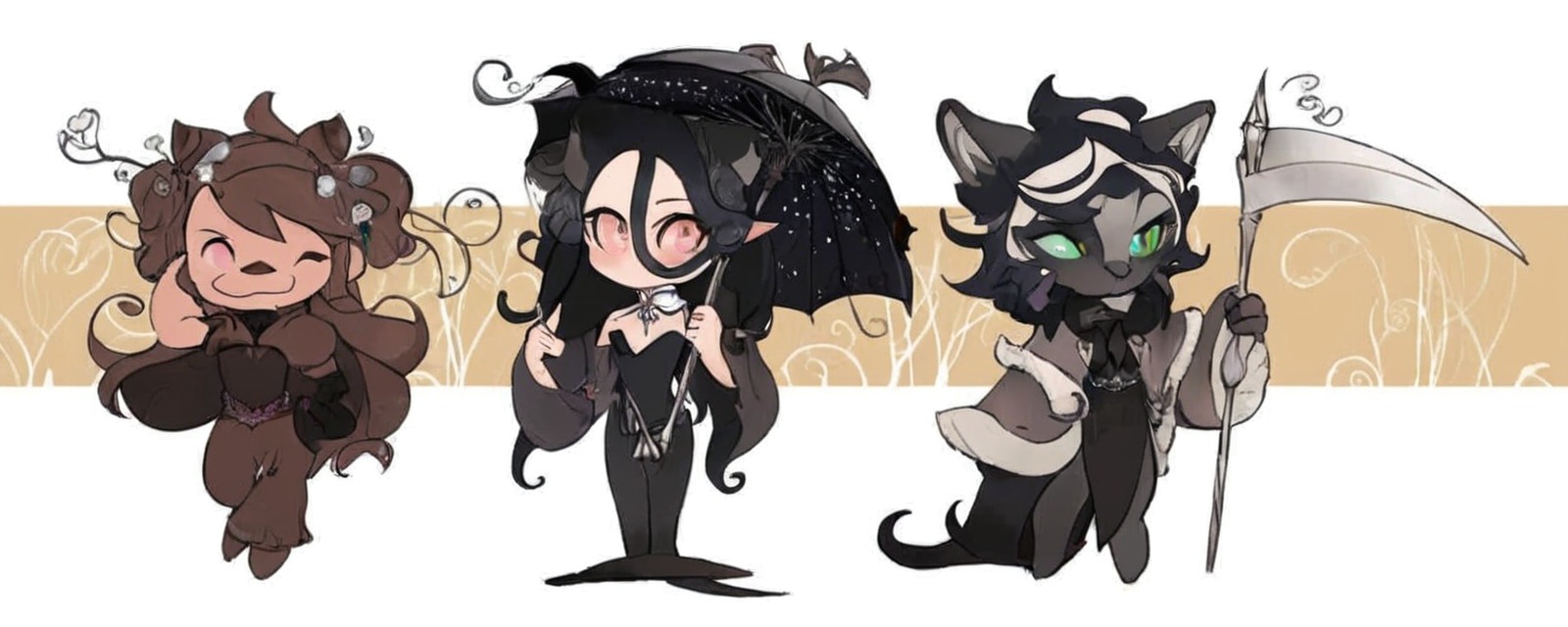 adoptablesopen, originalcharacter, adoptable, digitalart, vampire, chibi, witch, characterdesign, bat, halloween, kemonomimi, adoptableauction