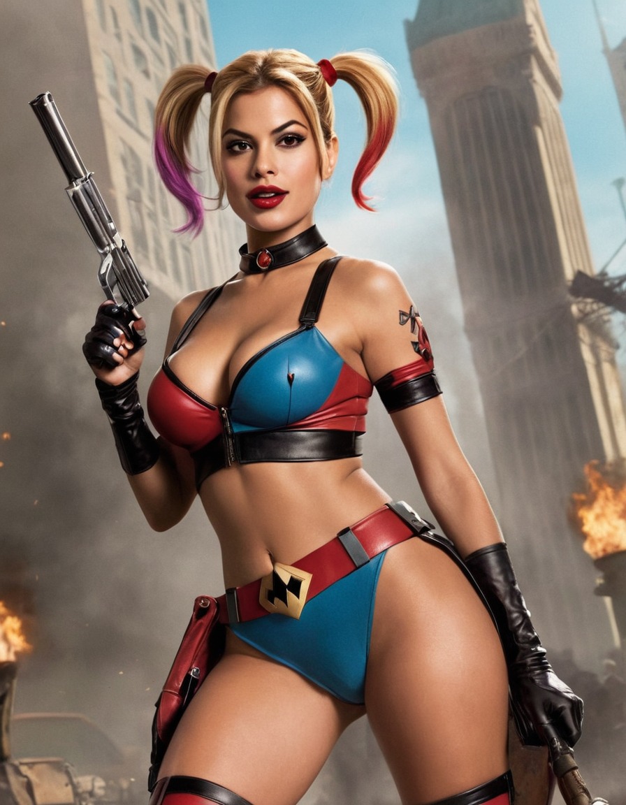 eva mendes, harley quinn, actress, dc comics, superhero, film, action