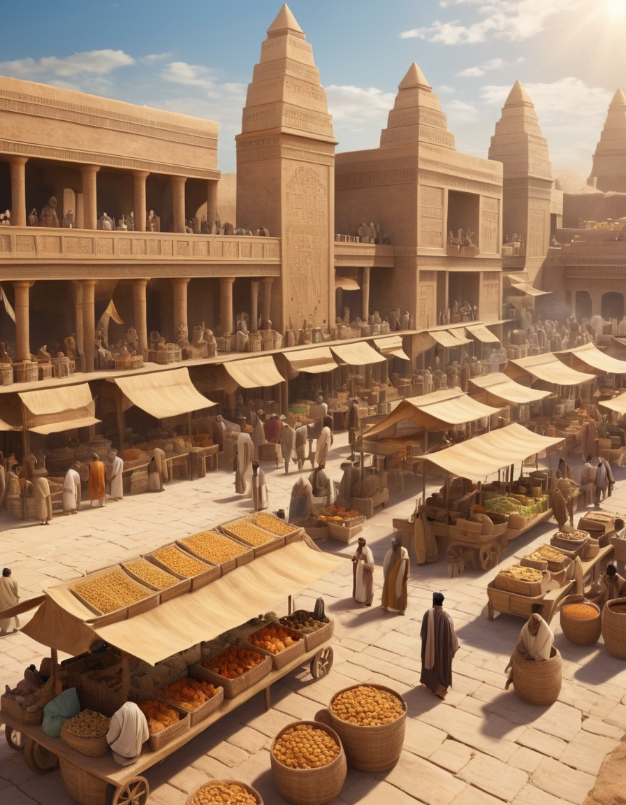 ancient civilization, trade, marketplace, babylon, mesopotamia, economy, ancient history