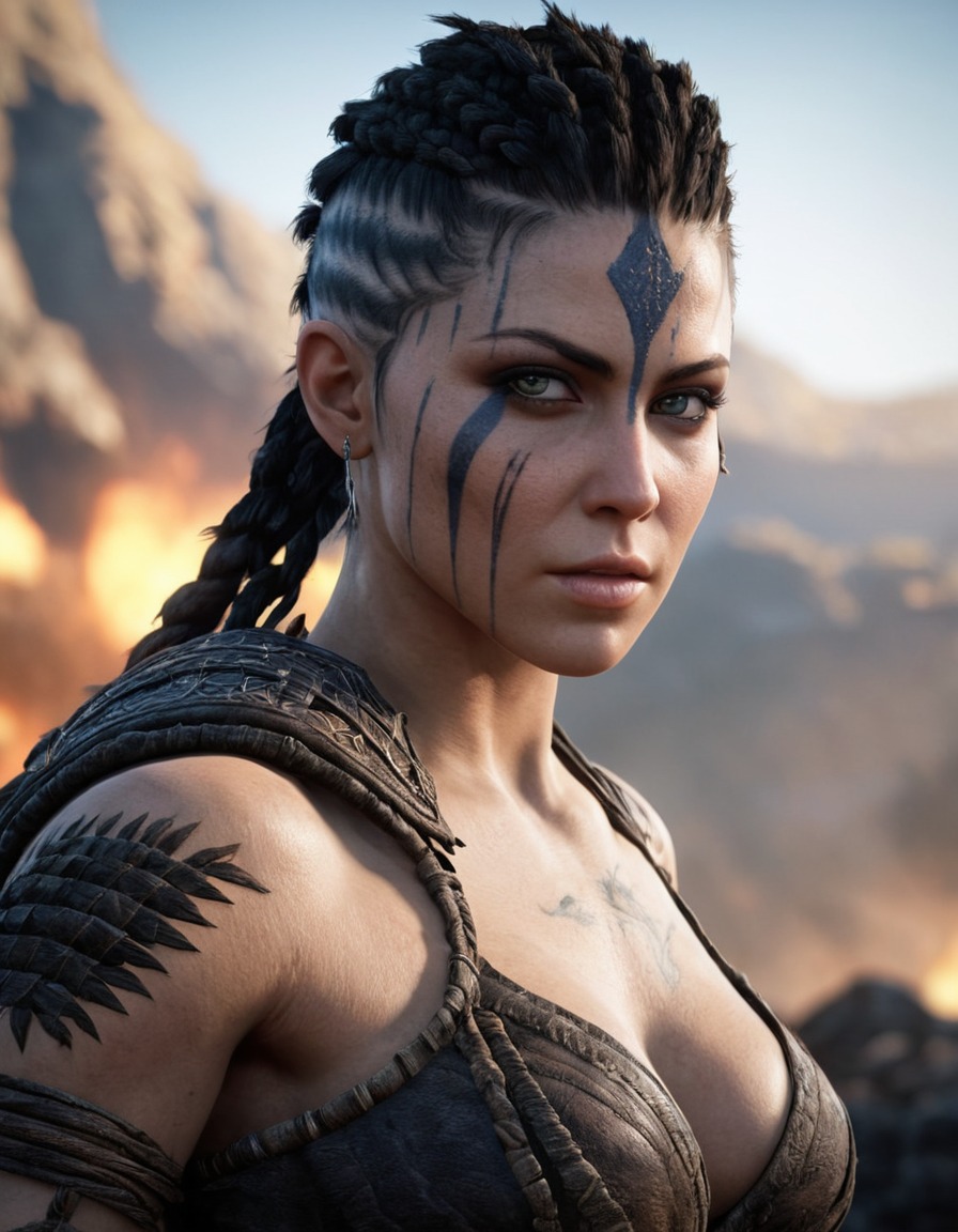 senua, hellblade: senua's sacrifice, action-adventure, psychological horror, norse mythology, mental health, warrior