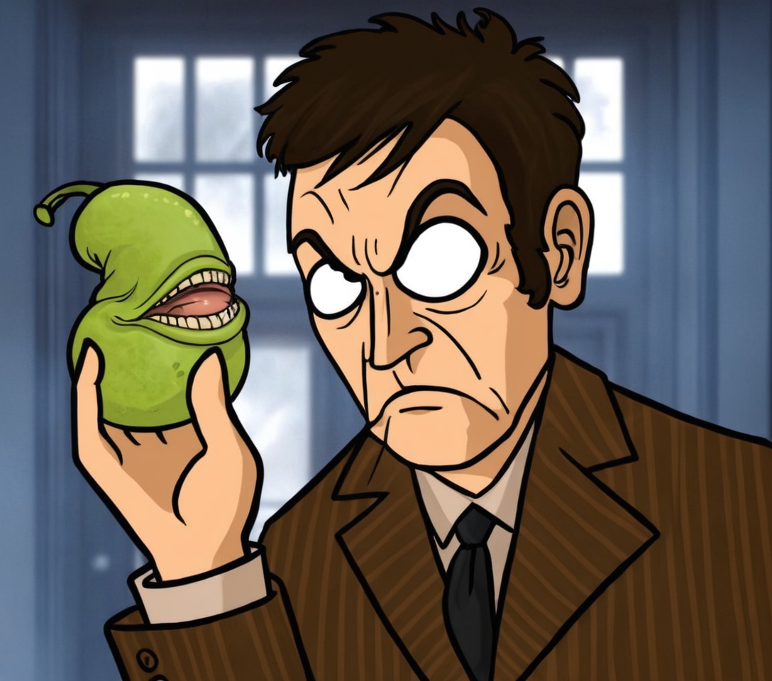 davidtennant, doctorwho, tenthdoctor, ihatepears, bitingpearofsalamanca