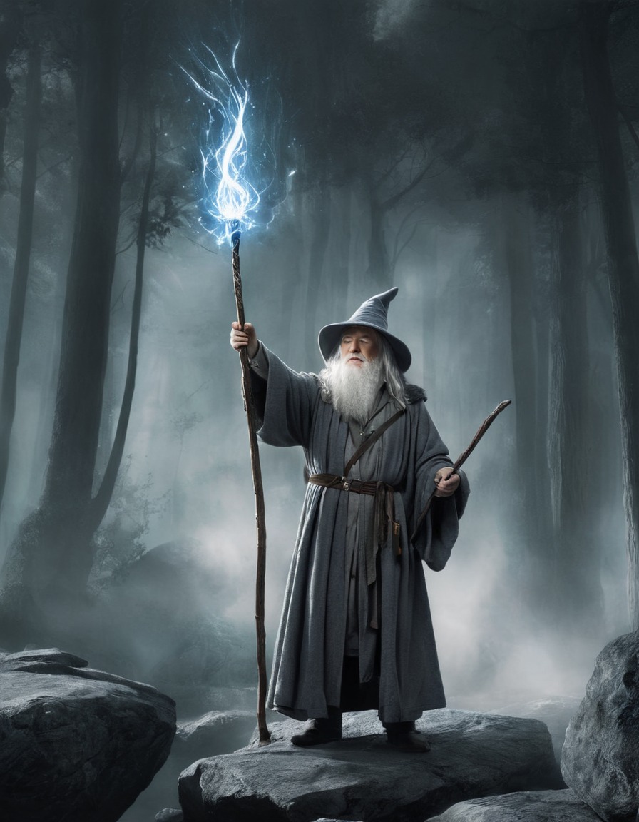 fantasy, wizard, staff, magic, middle-earth, john tolkien, tolkien