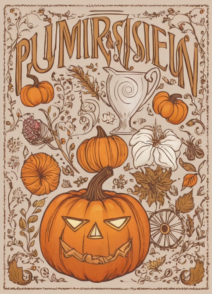 vintage, spooky, halloween, illustrator, dreamup, pumpkinspice, ai_art