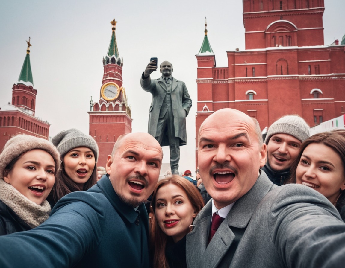 travel, tourism, russia, selfie, lenin, russians