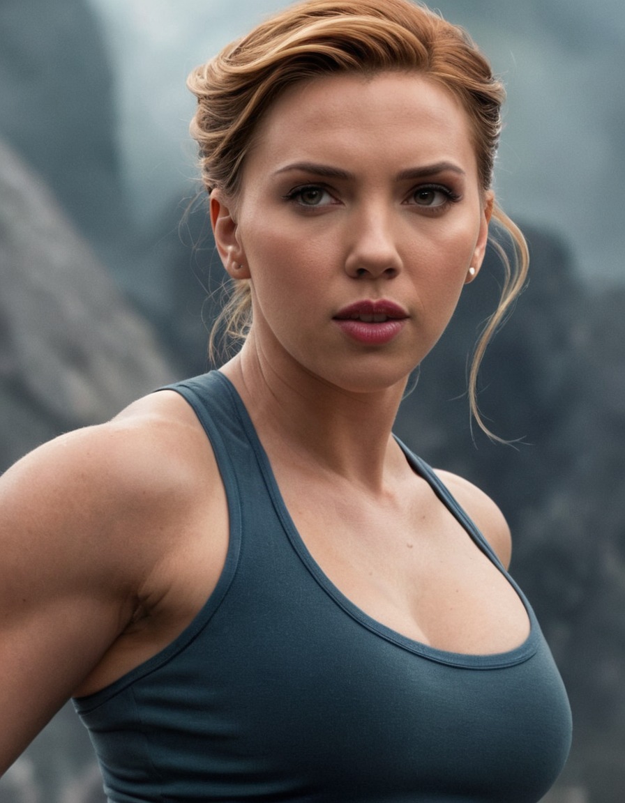 scarlett johansson, muscular fitness, action, actress, workout, marvel, black widow