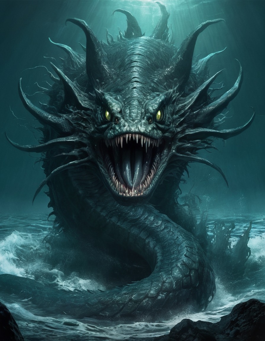 sea serpent, mythical creature, sea monster, mythology, ocean, folklore