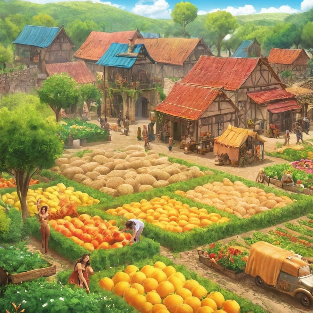 anime, dreamup, digitalart, wallpaper, fanart, pixelart, pokemon, architecture, farm, ai_art