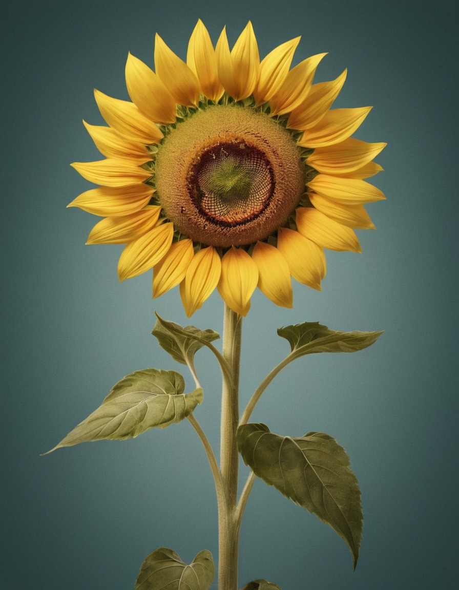 nature, beauty, symmetry, sunflower, elegance