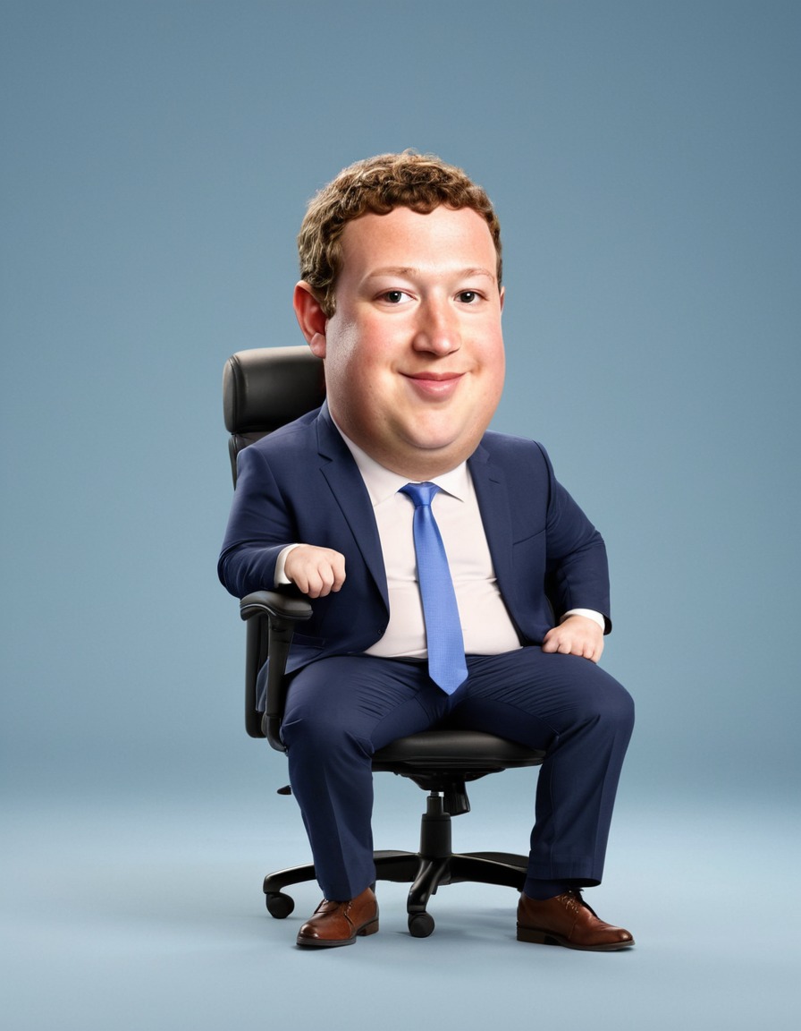 mark zuckerberg, humor, office chair, satire, fat