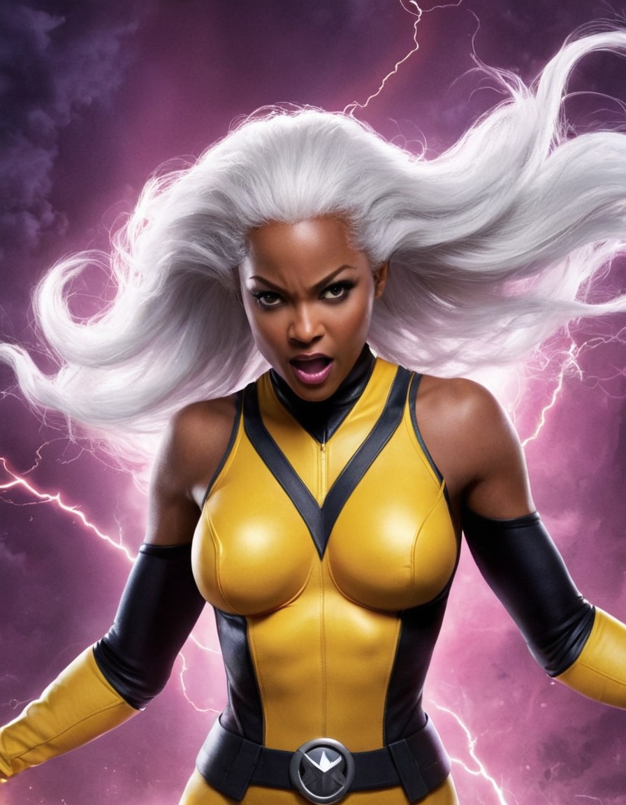 fun, storm (x-men), caricature, comedy, x-men, marvel, superheroes