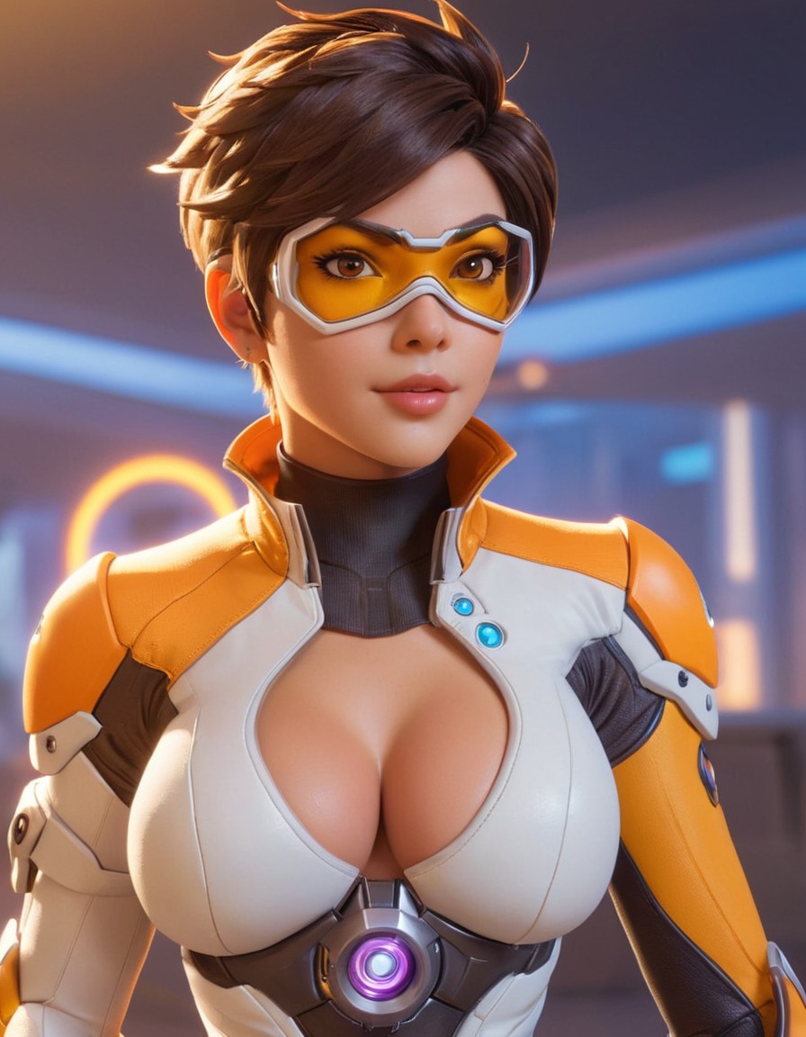 tracer (overwatch), overwatch, first-person shooter, gaming, blizzard entertainment, time-travel, fast-paced